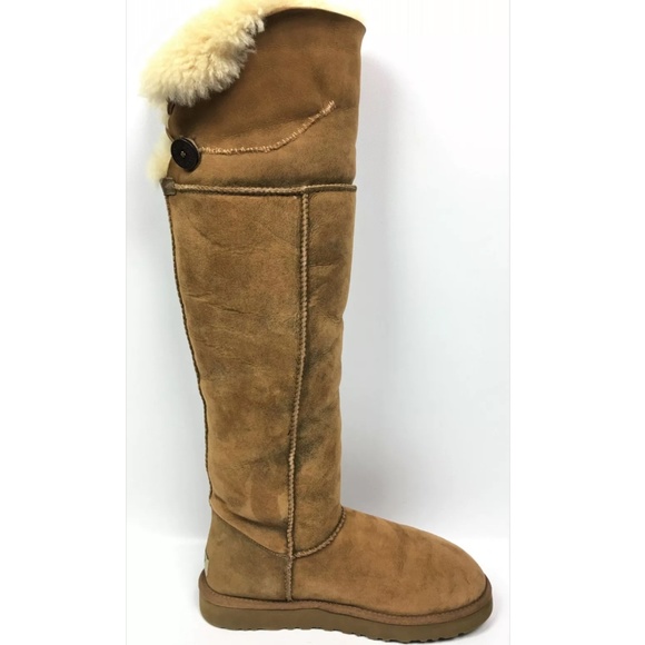 ugg over the knee bailey button bomber